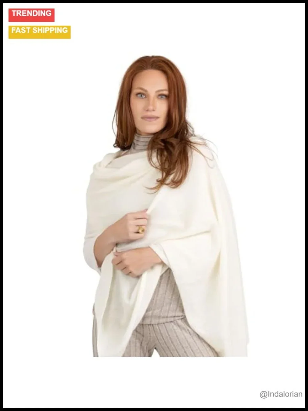 Luxury 100% Cashmere Wrap Scarf Stole Knitted Shawl Women Travel